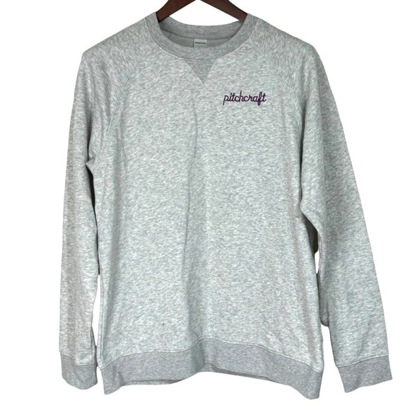 Sport-Tek Gray Heather Crewneck Sweatshirt Size L Cotton Blend Unisex - Picture 1 of 5
